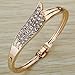YAZILIND Jewelry Elegant Rose Gold Angle Wing Carve Crystal Charming Bangle Bracelet Women Gift 2.2