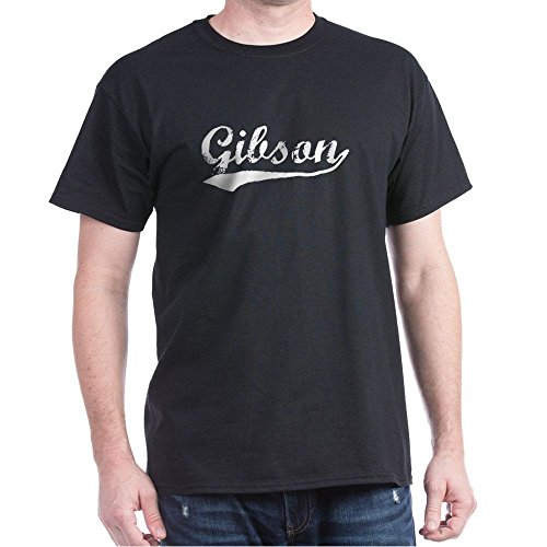 CafePress - Vintage Gibson (Silver) - Dark T-Shirt