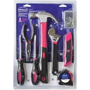Apollo Precision Tools DT1043NP 8-Piece General Tool Kit - Pink by 