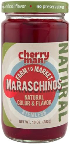 CherryMan Farm to Market All Natural Stemless Maraschino Cherries - 10 oz Jar