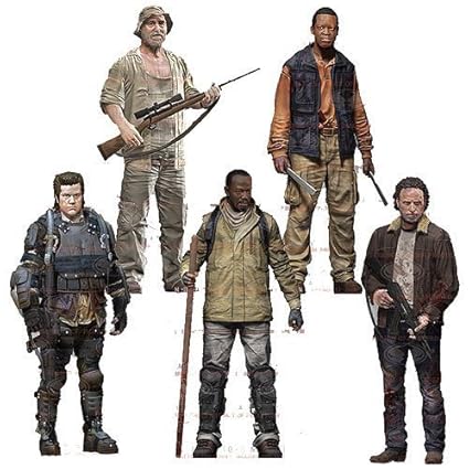 McFarlane The Walking Dead Morgan Jones, Dale Horvath, Bob Stookey, Rick Grimes and Eugene Porter TV Series 8 Action Figures Set of 5