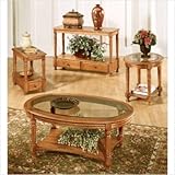 IMAGE OF Bundle-62 Marion County Oval Cocktail Table Set in Ginger Oak
