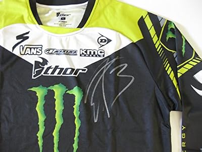 Eli Tomac, Supercross, Motocross, Freestyle Motocross, Signed, Autographed, Thor Monster Jersey, a COA with the Exact Proof Photo of Eli Signing Will Be Included