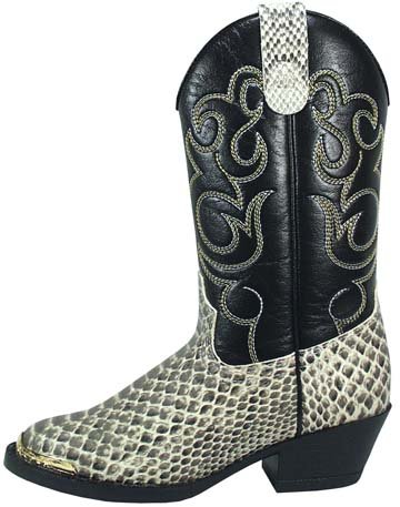 Smoky Mountain Synthetic Laramie Python Print Western Boot - Size Youth 7