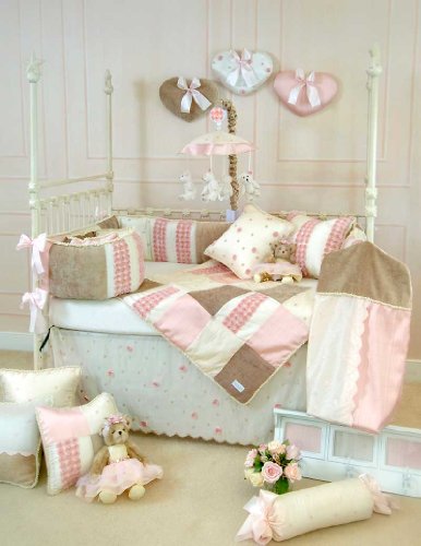Juliet 5 Piece Baby Crib Bedding Set with Pink Dot Pillow by Glenna Jean product image