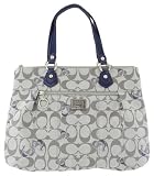 Authentic Coach Poppy Signature Glamour Tote Bag 18711 Grey Blue 51wJt%2BcpWgL. SL160 Authentic Coach Poppy Signature Glamour Tote Bag 18711 Grey Blue