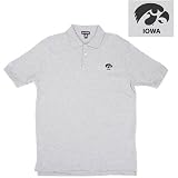 Iowa Hawkeyes NCAA Classic Pique Polo Shirt (Grey Heather)