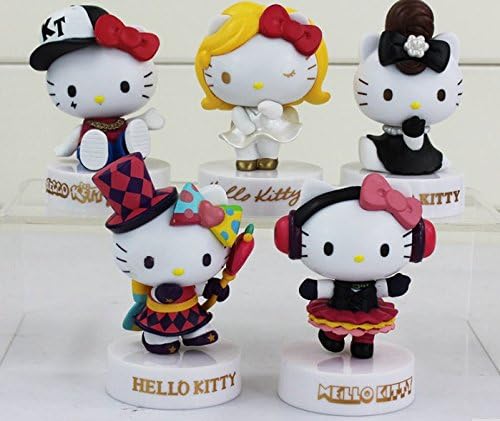 5PCS/Lot 8cm Anime Cartoon Character hello kitty and friends PVC Action Figure Cute
