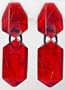 Monies US Ruby Gem Trendy Necklace Earrings (Ruby Gem, Ling Earrings)