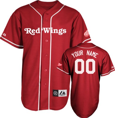 Detroit Red Wings Jersey: Scarlet Customizable NHL Replica Baseball Jersey