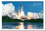I Have Learned to Use the Word Impossible with the Greatest of Caution Werner Von Braun (Space Shuttle Launching Satellite) - Classroom Motivational Poster