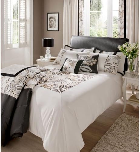 Catherine Lansfield Shrewsbury King Size Quilt Set, Black