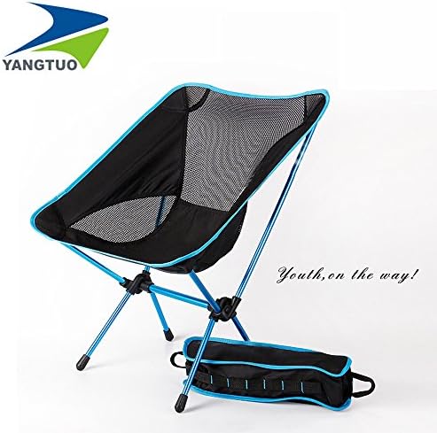 Yangtuo Aviation Tube Camping Folding Quad Chair With Carry Bag (Blue)