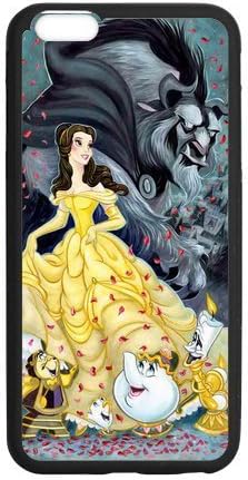 LeonardCustom- Beauty and The Beast Princess Belle Protective Hard Rubber Coated Cover Case for iPhone 6 Plus 5.5" -LCI6PU434