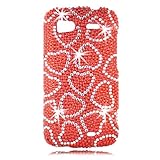 Talon 16115 Full Diamond Bling Phone Shell for HTC Sensation 4G (Red Hearts ....