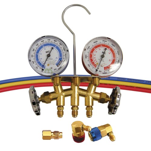 Mastercool 66773 Brass Manifold Gauge Set