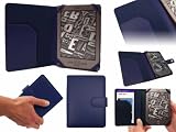 New Kindle Blue SD Folio Case Cover Pouch for New Amazon Kindle 4, All - New Latest Generation 2011 Release Amazon Kindle 6" inch Wi-Fi, from G-HUB Electronics
