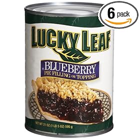 Lucky Leaf Blueberry Pie Filling, 21-Ounce Cans (Pack of 6) by Lucky Leaf