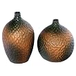 Handcrafted Chocolate Brown Terracotta Flower Vase With Dimple Design