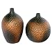 EXP Handcrafted Chocolate Brown Terracotta Flower Vase With Dimple Design