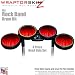 Fire Red Skin by WraptorSkinz fits Rock Band Drum Set for Nintendo Wii, XBOX 360, PS2 & PS3 (DRUMS NOT INCLUDED)