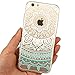 iPhone 6 Case, iPhone 6s Case,JAHOLAN TPU Silicone Gel Soft Clear Case Cover for Iphone 6 6S - Blue Circle Flower Tribal Mandala