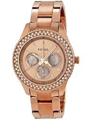Fossil Womens ES3003 Stainless Steel Analog Pink Dial Watch