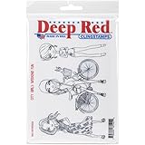 Deep Red Stamps City Girls Weekend Fun Cling Stamp, 4" by 6"