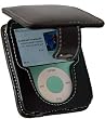 Premium Black flip leather case for iPod Nano 3rd Gen + Premium portable iPod Auto Car Charger