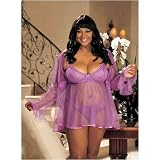 Shirley of Hollywood Stretch lace & sheer net underwired baby doll