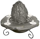 tabletop rock fountains-Tabletop Fountain - Lava Rock with Candles Alpine-WCT372