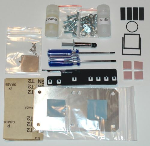 XBOX 360 Repair Kit Extreme Uniclamp Hybrid Fix X-Clamp Replacement Complete Kit Arctic Silver 5 GPU CPU Shims DVD Drive Belt DVD Drive Pads Extra Strong Powdercoated Open Tool (Official Version)