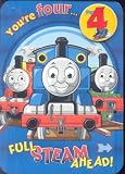 Thomas The Tank Engine - Age 4 Birthday Card - 4th
