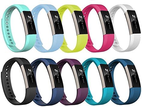 Sych Fitbit alta Wristbands, Newest Adjustable Replacement Silicone Style Wristband Bracelets and Secure Silicon Fastener Rings for Fitbit Alta/ Fitbit Alta band/ Fitbit Alta Bands (No Tracker)