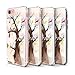 iPhone 7 Case Clear with Design, Swees Designer Pattern Case Cover, Colorful Cute Girly Case for Girls Women for Apple iPhone 7 4.7 inches Rose Gold, Love Tree
