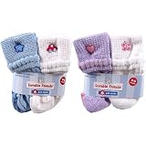 Classic Cuff Applique Socks, 6-Pack