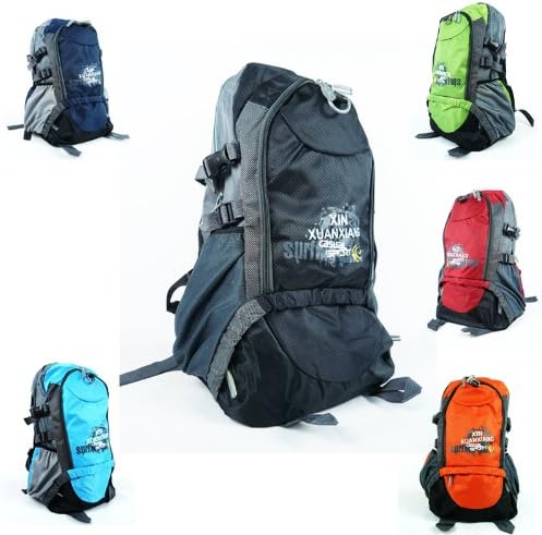 I-sport Black Internal Frame Backpack Shoulder Bag Camping Hiking Trekking Bag Canvas Pack