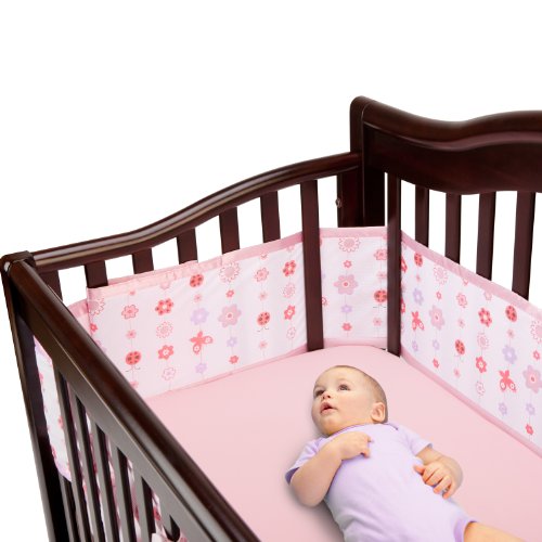 BreathableBaby Breathable Deluxe Mesh Crib Liner Pink Floral Daisy Jeffery V. Cohenert