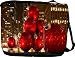 RikkiKnight Christmas baubles in Manhatten Messenger Bag - Book Bag ***with matching coin purse wallet*** -School Bag - Reporter Bag - Unisex - Ideal Gift for all occassions!