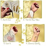 V.T Metallic Tattoos (HUGE 6 SHEETS PACK) - MOST POPULAR DESIGNS (more than 50 tattoos!) - Gold Silver & Black Body Temporary Metallic Tattoos - Bling Inspired - Long Lasting Trendy Tattoo Designs