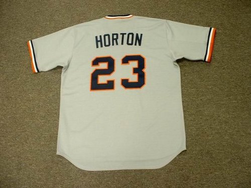 WILLIE HORTON Detroit Tigers 1972 Majestic Cooperstown THROWBACK Away Baseball Jersey, MEDIUM