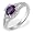 Goldmaid Damen-Ring PremiumShine 925 Sterlingsilber 1 Amethyst 40 Zirkonia PS R4076S