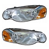 04-06 Chrysler Sebring Convertible Sedan Headlights Headlamps Lights Lamps Pair by Aftermarket