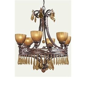 One tier Hand painted Chandelier, 34Hx29W, ESPRESSO by Home Decorators Collection