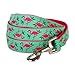 Blueberry Pet Essentials 2 Patterns Durable Pink Flamingo on Light Emerald Dog Leash 5 ft x 3/8