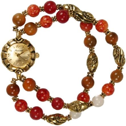 Medana Women's Gold-Tone Stretch Bead Fashion Watch # 8419