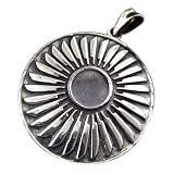 925 Silver Feather Medallion Pendant Hawaiian Jewelry