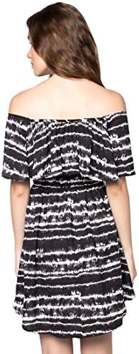 Twenteen Women's Ay Caramba Off The Shoulder Dress Medium Black