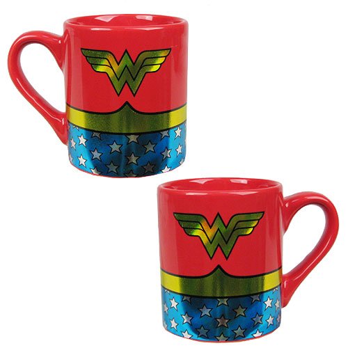 Wonder Woman Uniform Costume Ceramic Coffee Mug 14 oz, Laser Print