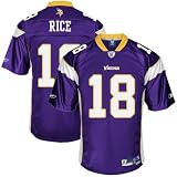 Reebok Sidney Rice Minnesota Vikings Premier Tackle Twill Jersey - Purple (Large)